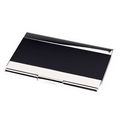 Business Card Case - Black & Chrome